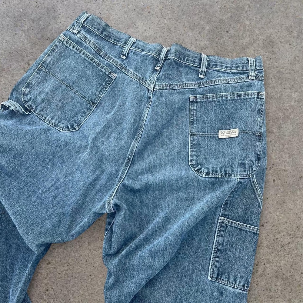 Wrangler Carpenter Jeans Men's Wide Leg Baggy Y2K 2000s Workwear Utility 
Skater